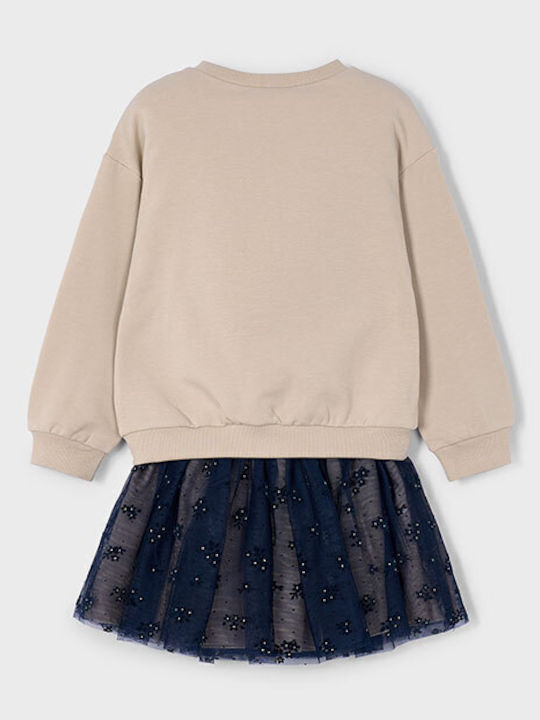 Kids' Set with Skirt Winter 2pcs Navy Blue