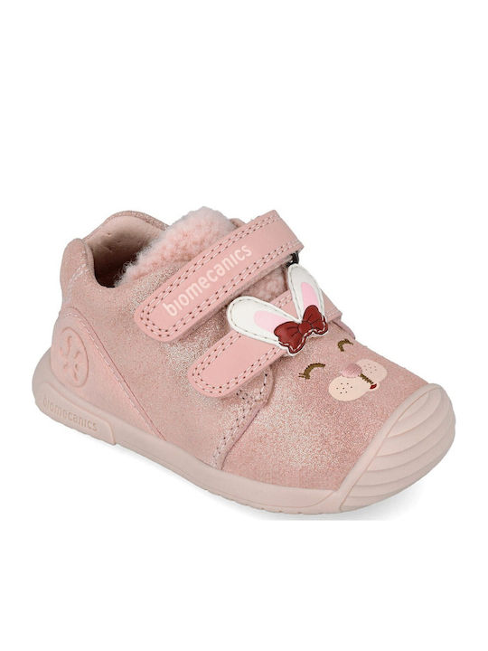 Petalo Kids Sneakers High Anatomic with Hoop & Loop Closure Pink