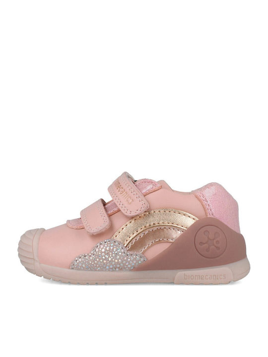 Παιδικά Sneakers High Ανατομικά με Σκρατς Ροζ