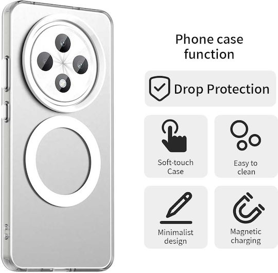 Techsuit Umschlag Rückseite Silikon Weiß (Oppo Reno12 F / FS)