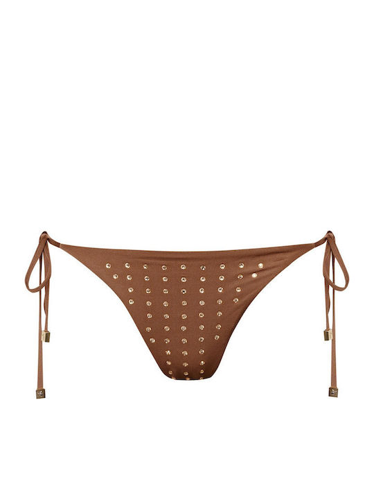 Bikini Brasilien mit Schnürchen Coffee
