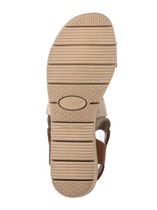Damenplattformen Tabac Braun