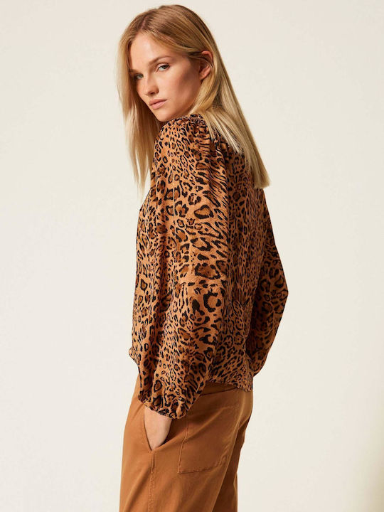 Μακρυμάνικο Γυναικείο Πουκάμισο Animal Print
