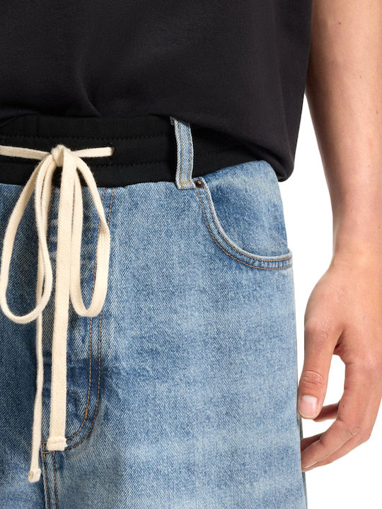 Draisen Men's Jeans Pants with Loose Baggy Fit Blue