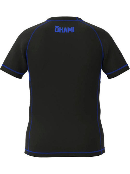 Okami Copii Cu mânecă scurtă Tricou OKIDS108 pentru Jiu-Jitsu Neagră