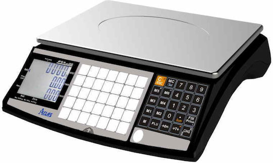 Aclas Ps6d Electronic Retail Scale with Weighing Capacity of 30kg and Division 10gr