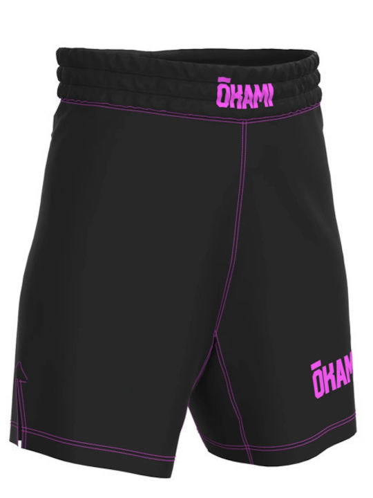 Okami Kids Grapplino Boxing Shorts Black Pink