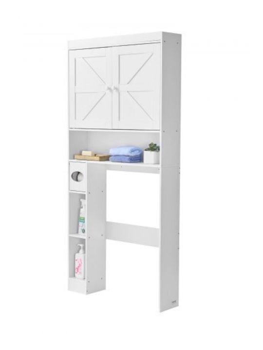 Vevor Floor Bathroom Shelf Wooden White