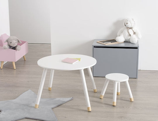 Kids Table Made of Wood White 127152B Atmosphera