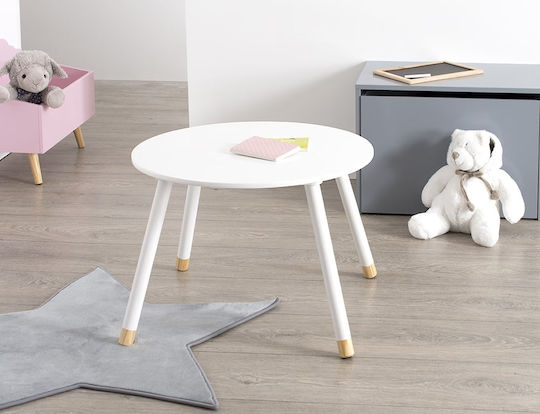 Kids Table Made of Wood White 127152B Atmosphera