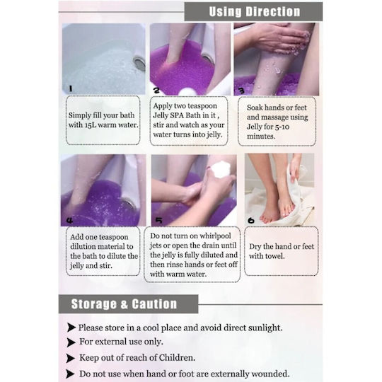 Set 2 Steps Hand & Foot Jelly Spa Bath Bathrani Lavender