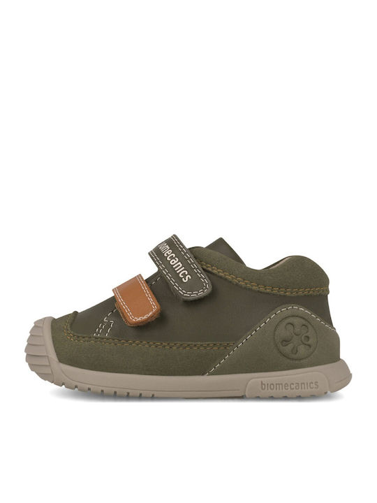 Kids Sneakers High Anatomic With Hoop & Loop Closure Khaki