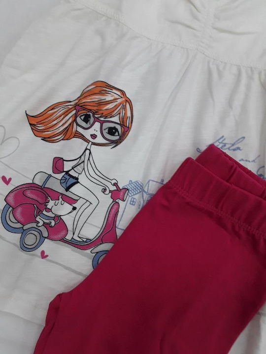 Kinder-Set mit Shorts Sommer 2Stück Weiß
