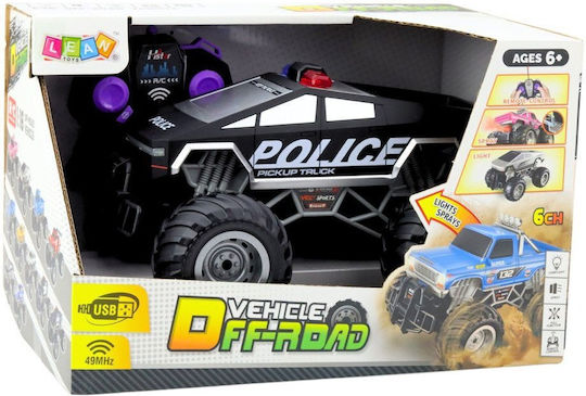 Lean Toys Off-road Police Remote Controlled Car Black