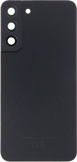 Samsung Galaxy S22+ 5G Battery Door + Battery Door Adhesive + Back Camera Lens Bezel Phantom Black OEM