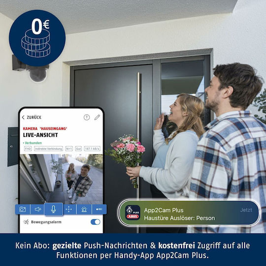 Abus PPIC52520B IP Surveillance Camera Wi-Fi 4K Waterproof with Two-Way Communication