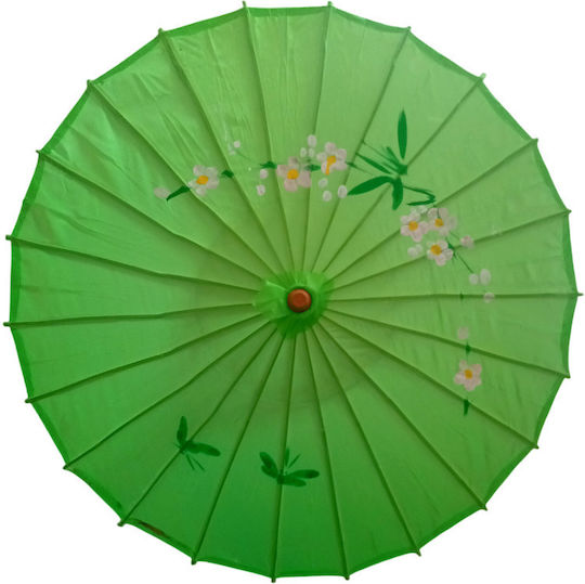 Kokoracostume Karnevalsaccessoires Regenschirm Geisha 54cm Grüne