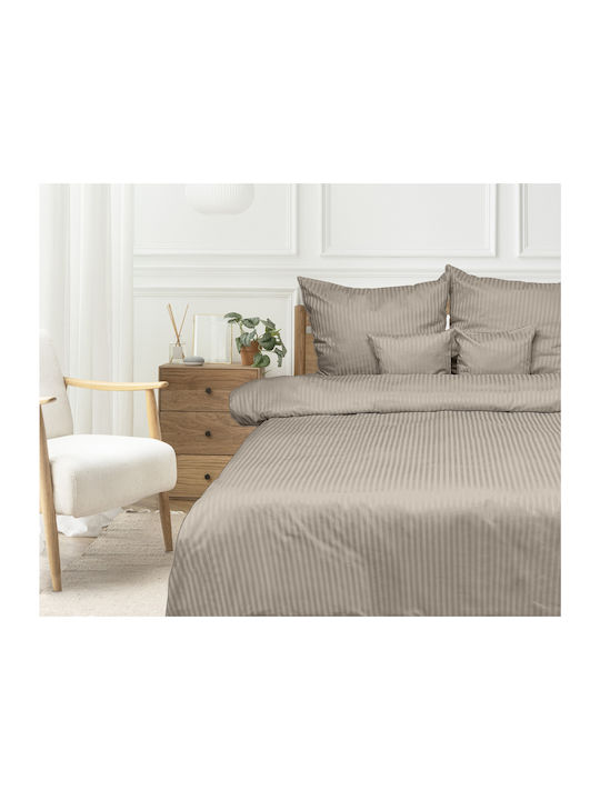 Matex Duvet Cover Set Cotton Double with 2 Pillowcases 200x220 Beige