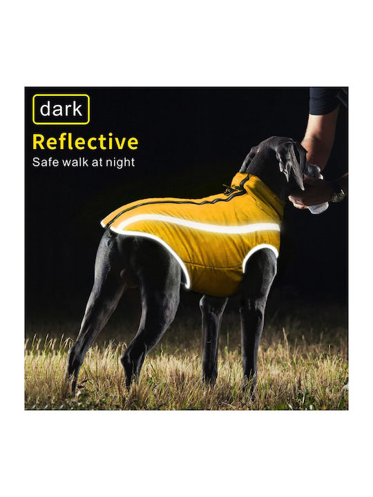 Yellow Fleece / Waterproof / Windproof Dog Coat XXLarge