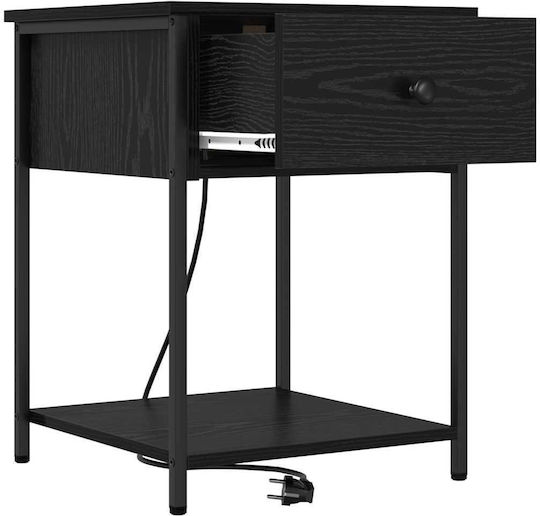 Nachttische Metall Black oak 2Stück 42x41x56cm