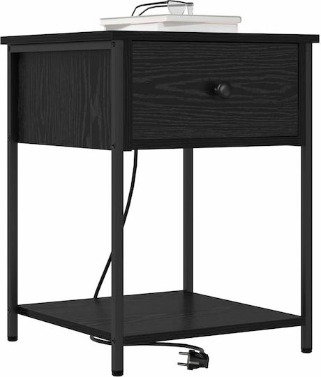 Nachttische Metall Black oak 2Stück 42x41x56cm