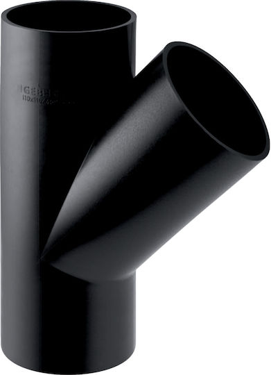 Pehd 110x40/45 Abgewinkelter T-Stück Schwarz Farbe Hdpe Entwässerung