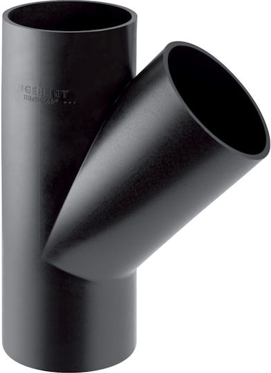 Pehd 110x40/45 Abgewinkelter T-Stück Schwarz Farbe Hdpe Entwässerung