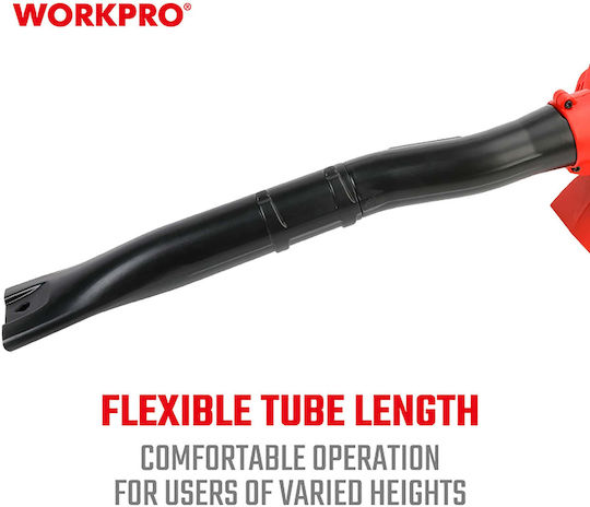 WorkPro Laubbläser / Sauger Handheld Benzin 25.4cc mit Maximaler Luftgeschwindigkeit 252km/h