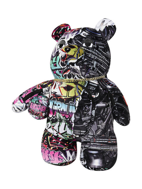 Moneybear Υφασμάτινη Γυναικεία Τσάντα Πλάτης Πολύχρωμη