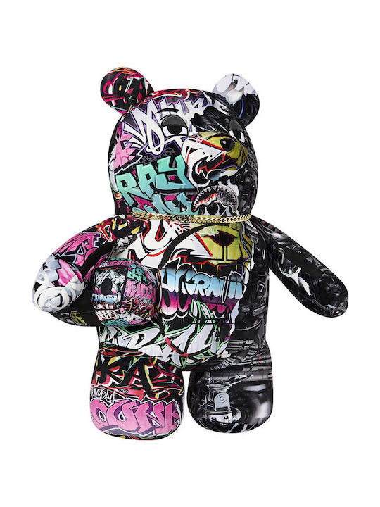 Moneybear Υφασμάτινη Γυναικεία Τσάντα Πλάτης Πολύχρωμη
