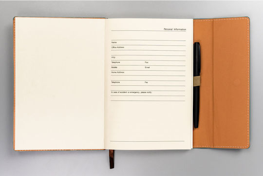 Peterson Carnet A5 Cu dungi Turcoaz