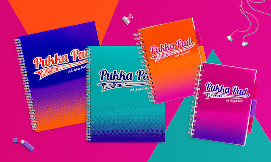 Pukka Pad Notebook Spiral 200 Sheets A4 Pink