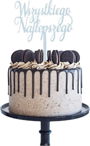 Cake Land Акрилен Син Топер за Торта "all Best"