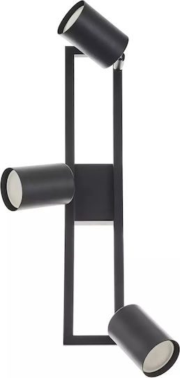 Triplu Spot cu Soclu GU10 în Culoare Negru