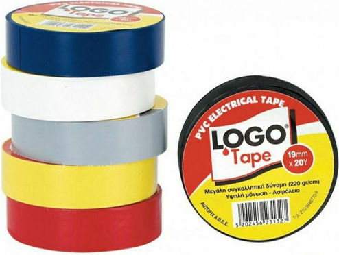 Logo Insulation Tape 19mm x 20m PVC White White