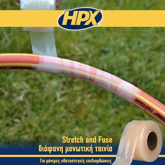 HPX Bandă izolatoare Bandă de izolație 25mm x 3m Stretch & Fuse Transparent Transparent