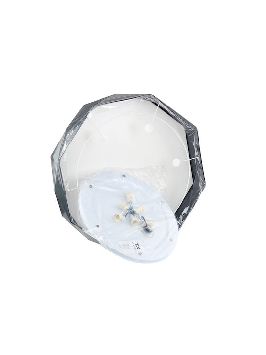 TK Lighting Kantoor Ceiling Mount Light 86cm Gray with Socket E27