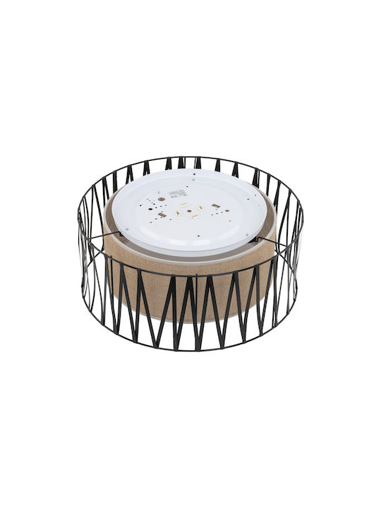 TK Lighting Πλαφονιέρα Οροφής 50εκ. Καφέ με Ντουί E27