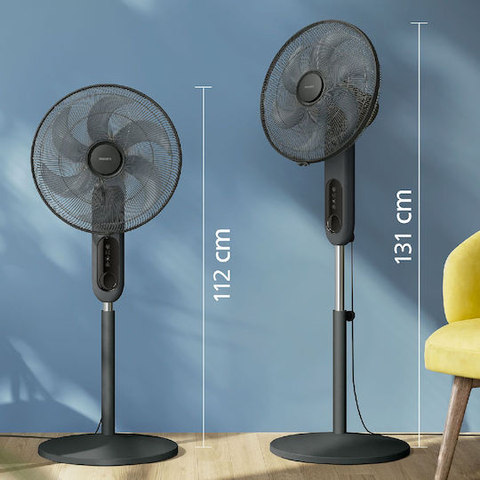 Philips Вентилатор Стоящ Вентилатор 50W Черен