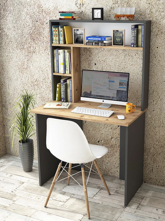 Γραφείο Viana Ξύλινο Atlantic Pine/ανθρακί 90x52x148εκ.