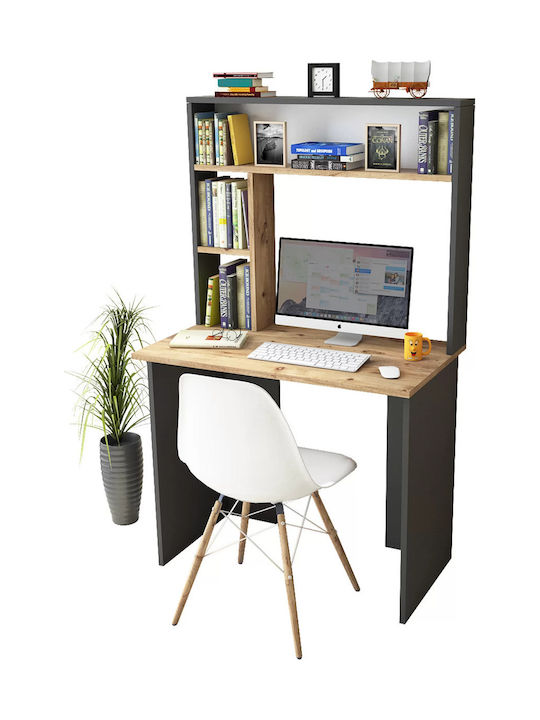 Γραφείο Viana Ξύλινο Atlantic Pine/ανθρακί 90x52x148εκ.