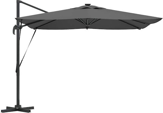 Hanging Aluminum Grey Garden & Terrace Parasol 2.85x2.85xHeight 2.7m