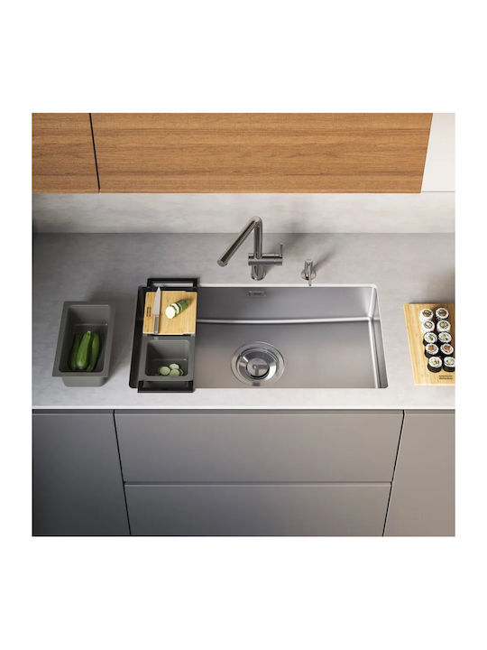 Franke Centro 2.0 CNG 610/210-73 Υποκαθήμενος Νεροχύτης Inox Μ86xΠ46.4cm Ασημί