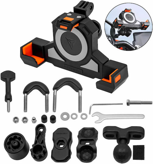 Motowolf Mdl2828 Mobile Phone Handlebar Mount for Bicycle Motorcycle Black