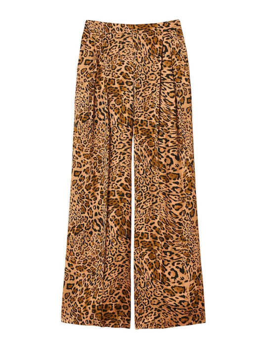 Women's Fabric Trousers Leopard Animal Print