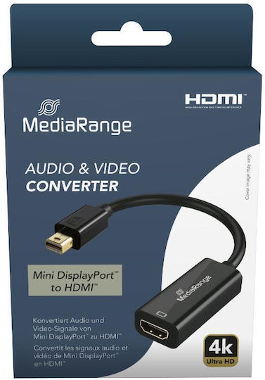MediaRange Konverter Mini-DisplayPort männlich zu HDMI / Mini-DisplayPort weiblich 1Stück MRCS236