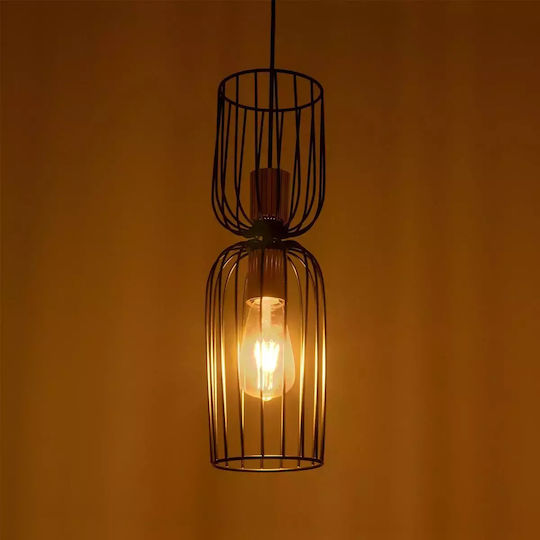 GloboStar Lavera Pendant Light Gold Grid with Socket E27 14x14x44cm