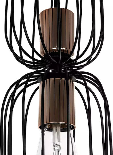 GloboStar Lavera Pendant Light Gold Grid with Socket E27 14x14x44cm