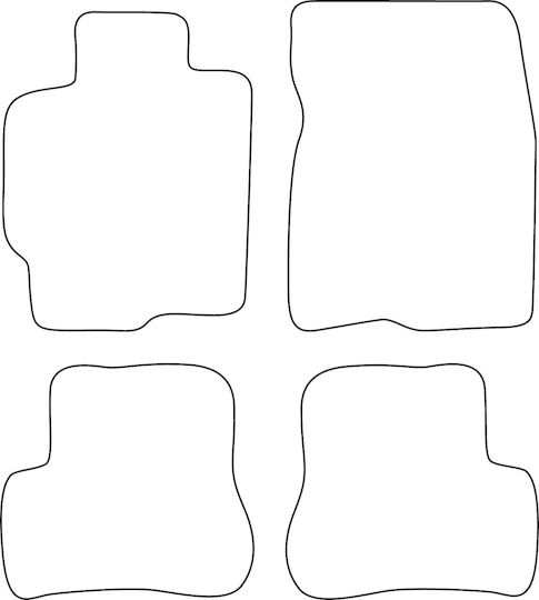Set Velours Fußmatten Passend Für Mazda 323 C 1994-1998 Schwarz Kante