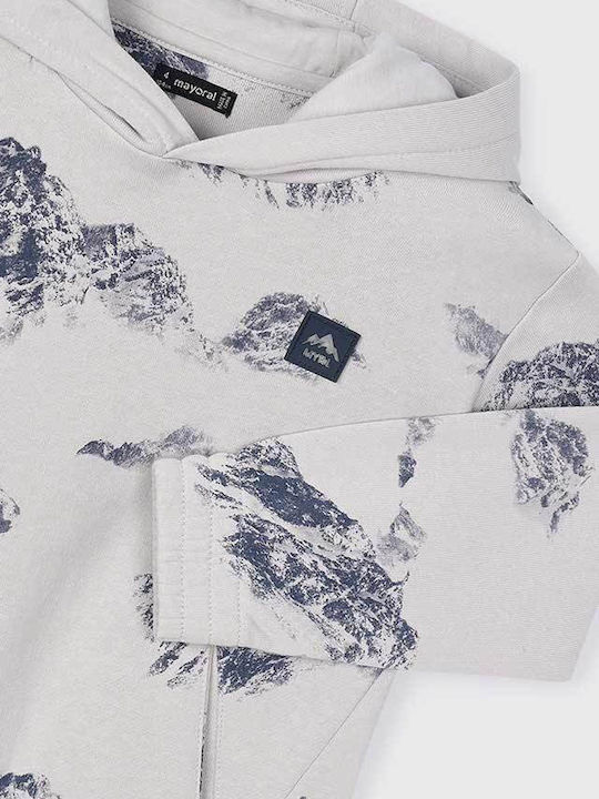 Kids Sweatshirt with Hood and Pockets Grey Silver